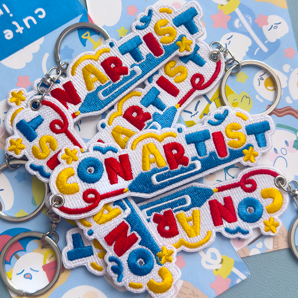 Con Artist Embroidered Keychain