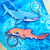 Shark Embroidered Keychains