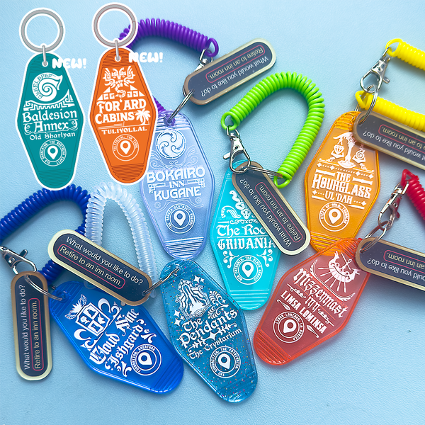FFXIV Inn Room Hotel Keychains