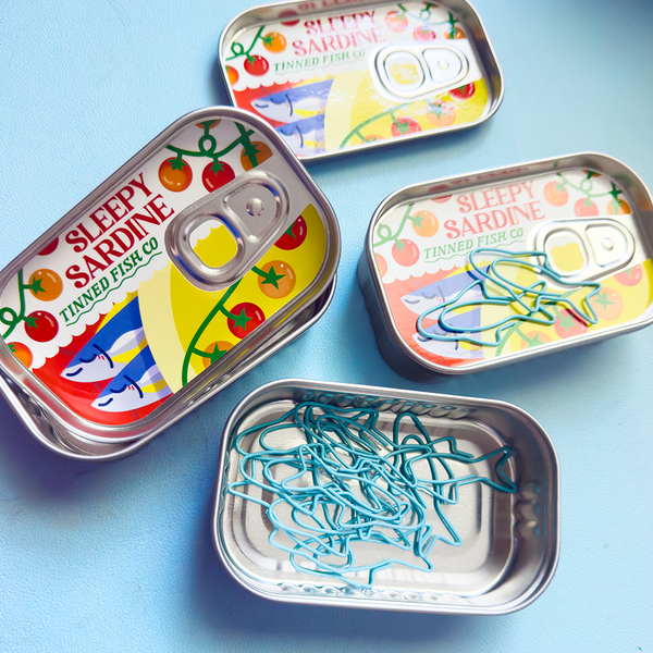 Tinned Fish Tins with Paperclips