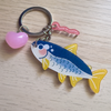 Hang In There Fish Keychain
