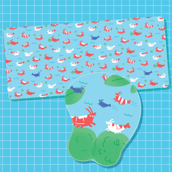Marimo Shrimp Squishy Mousepad