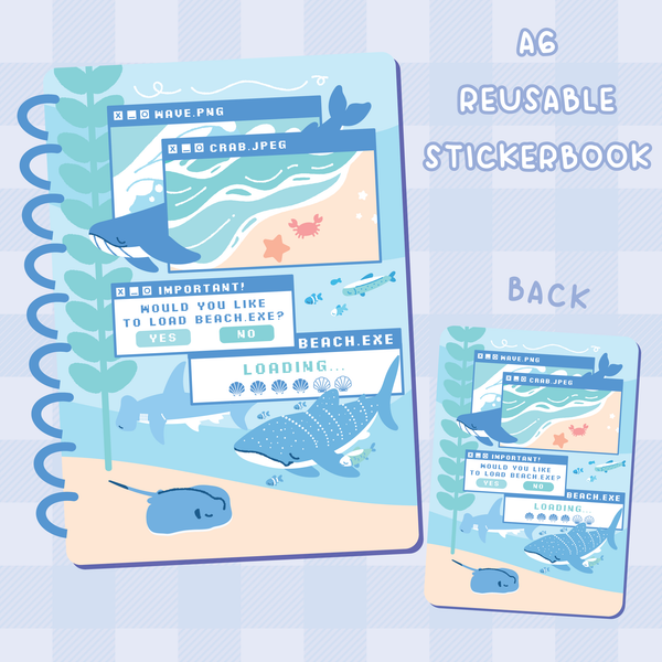 Ocean.exe Reusable Sticker book