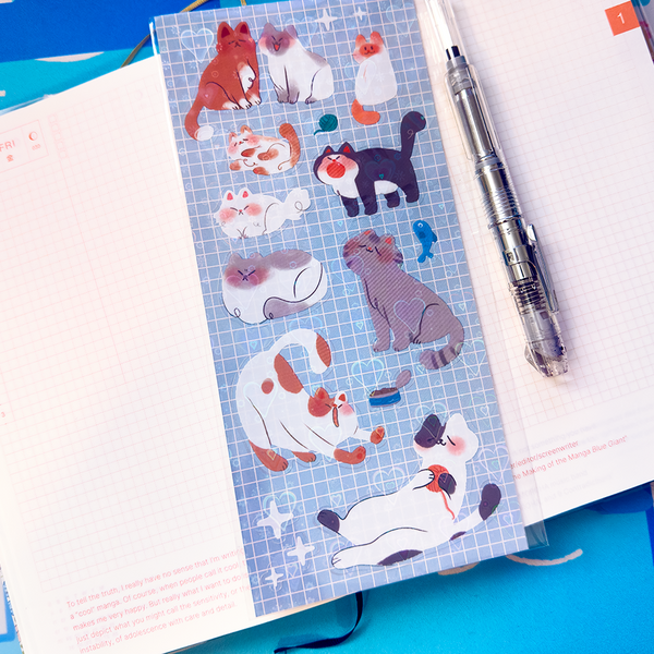 Cat Collage Sticker Sheet