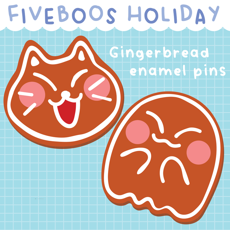 Gingerbread Pin Set