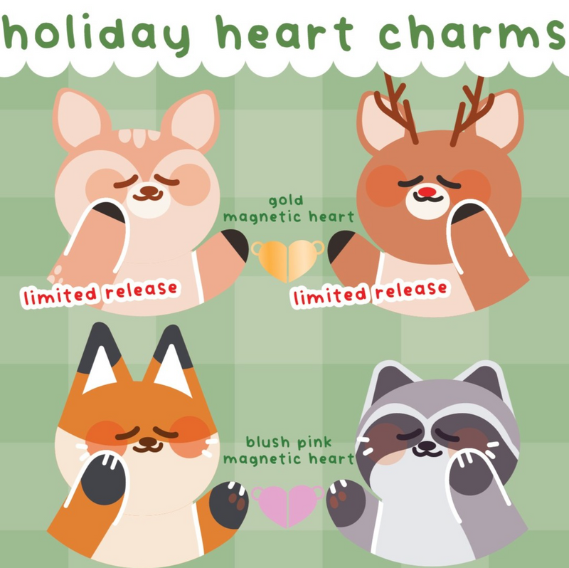 PREORDER Holiday Heart Magnet Charms