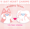 Puppy Love Heart Charms