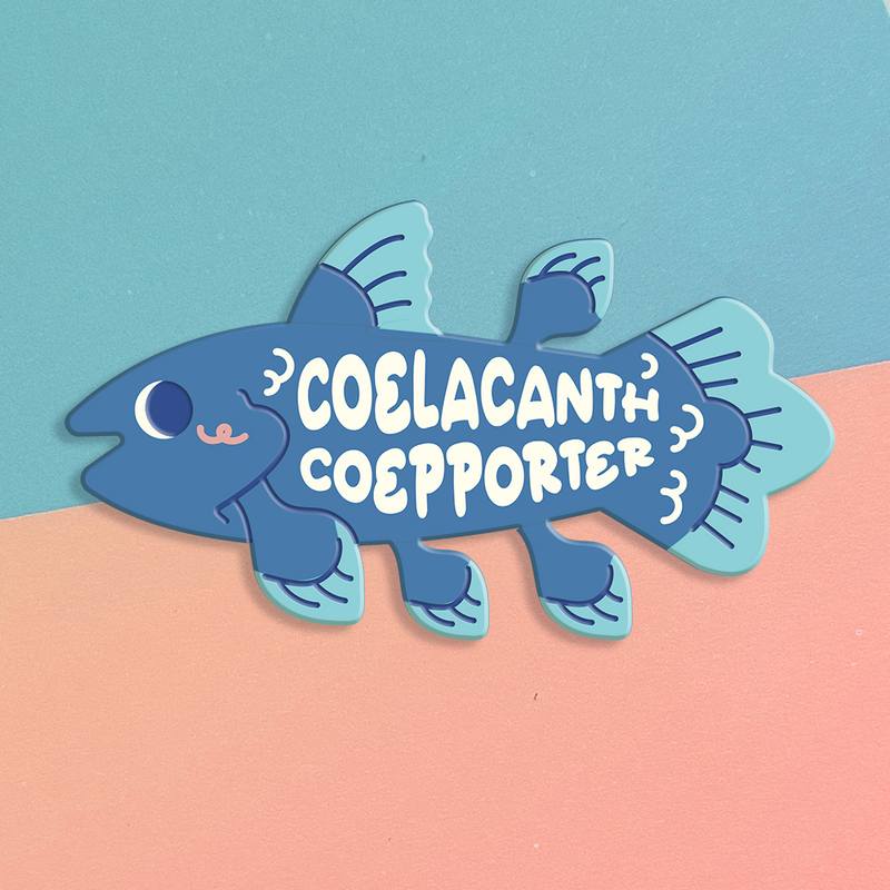 Coelacanth Supporter Enamel Pin