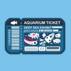 Deep Sea Aquarium Ticket Sticker