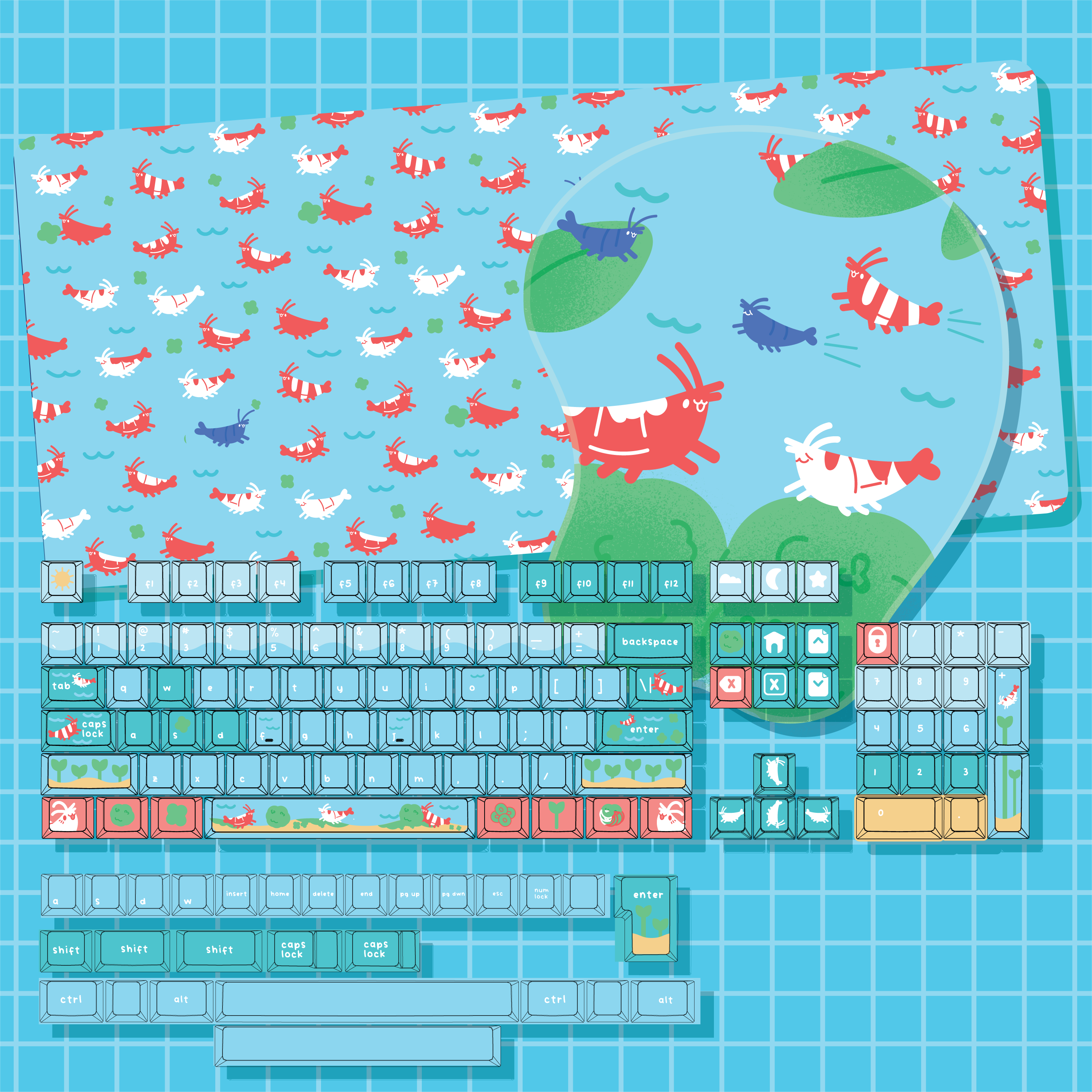 Desk Marimo Marimo Shrimp Desk Set – Fiveboos