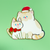 Miller and Toulouse Santa Hat Pin