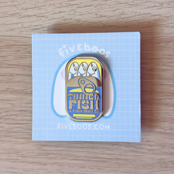 Tinned Fish A-fish-ionado Pin
