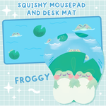 Froggy Deskmat and Squishy Mousepad
