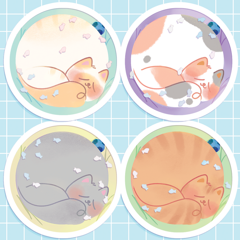 PREORDER Sleepy Kitty Coasters