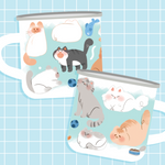 Kitty Enamel mug